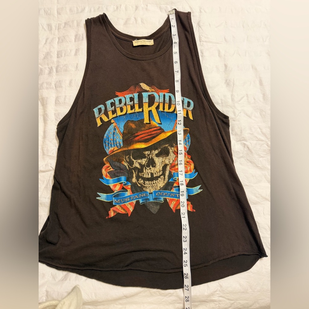 Spell Rebel Rider Graphic Black Sleeveless Top EUC / LIKE NEWA size M - Picture 14 of 14